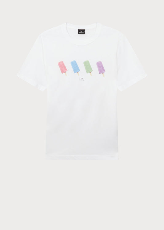Young Ideas/Henmores - Lollies Graphic T-Shirt - 01 White - S