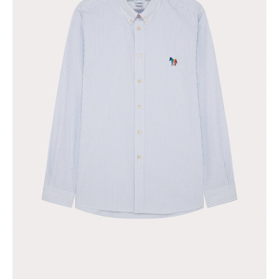 Young Ideas/Henmores - Long Sleeve Regular Fit Shirt - 43 Grey/Blue - M