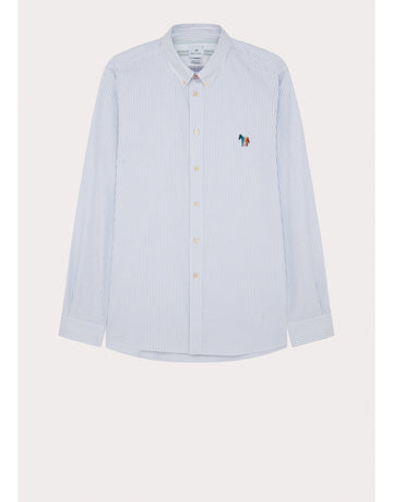 Young Ideas/Henmores - Long Sleeve Regular Fit Shirt - 43 Grey/Blue - M