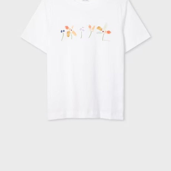 Young Ideas & Henmores - Mark Making Flower T-Shirt - 01 White - S