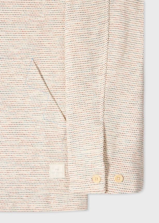 Young Ideas & Henmores - Melange Relaxed Chore Jacket - 02 Off White - M
