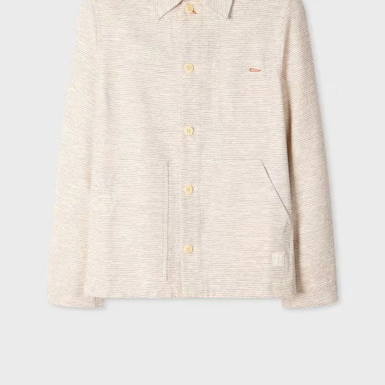Young Ideas & Henmores - Melange Relaxed Chore Jacket - 02 Off White - M
