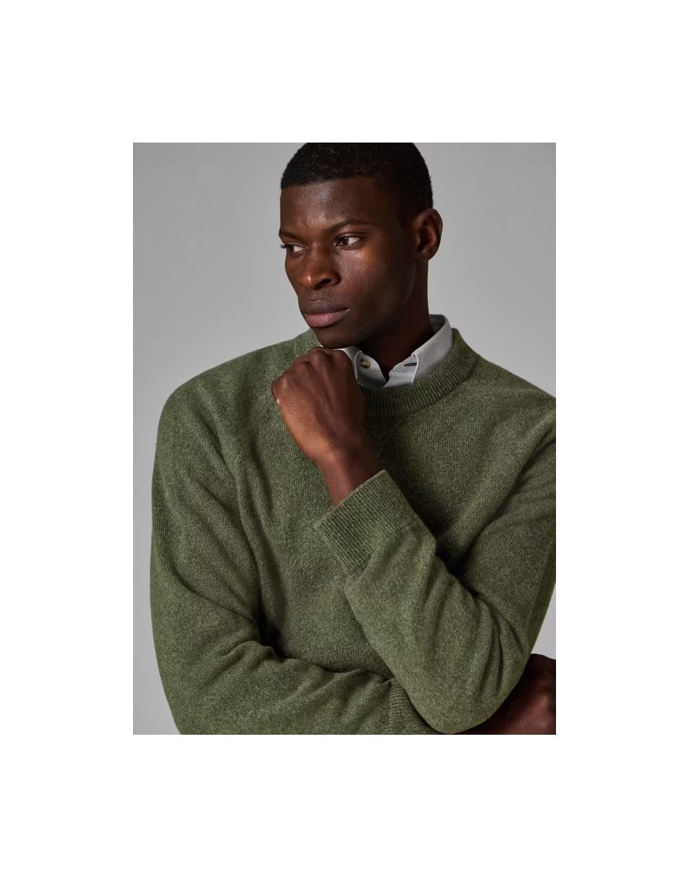 Young Ideas/Henmores - Mens Crew Neck Sweater - 39 Dark Green - M