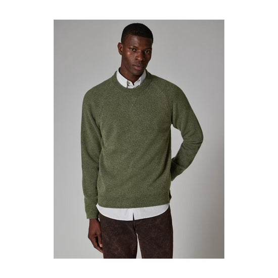 Young Ideas/Henmores - Mens Crew Neck Sweater - 39 Dark Green - M