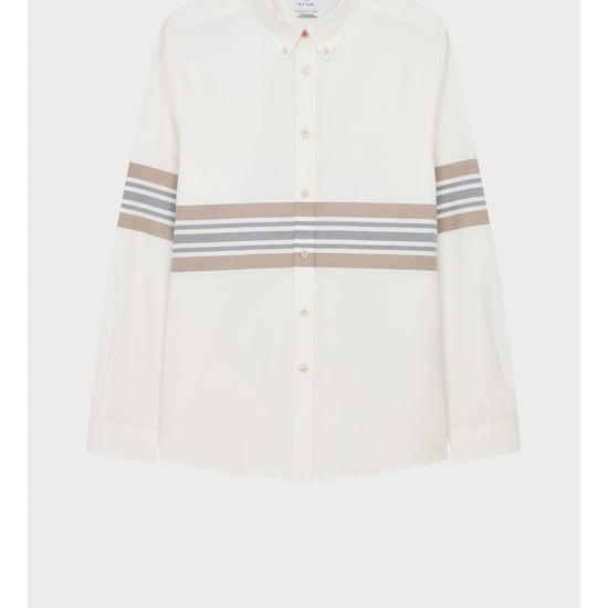 Young Ideas/Henmores - Mens Ls Regular Fit Shirt Bd Col - 01 White - M