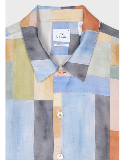 Young Ideas/Henmores - Multi Block Short Sleeve Shirt - 92 Multi - M