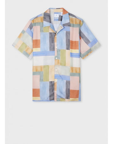 Young Ideas/Henmores - Multi Block Short Sleeve Shirt - 92 Multi - M