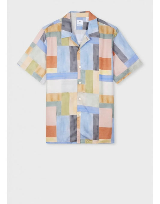 Young Ideas/Henmores - Multi Block Short Sleeve Shirt - 92 Multi - M