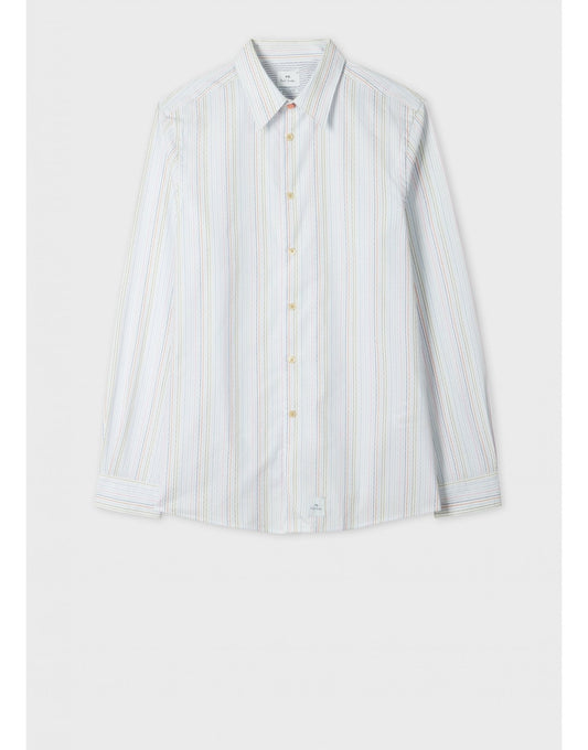 Young Ideas/Henmores - Multi Thin Stripe Regular Fit Shirt - 92 Light Blue - M