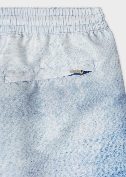 Young Ideas/Henmores - Palm Sunset Swim Shorts - 46 Blue - M