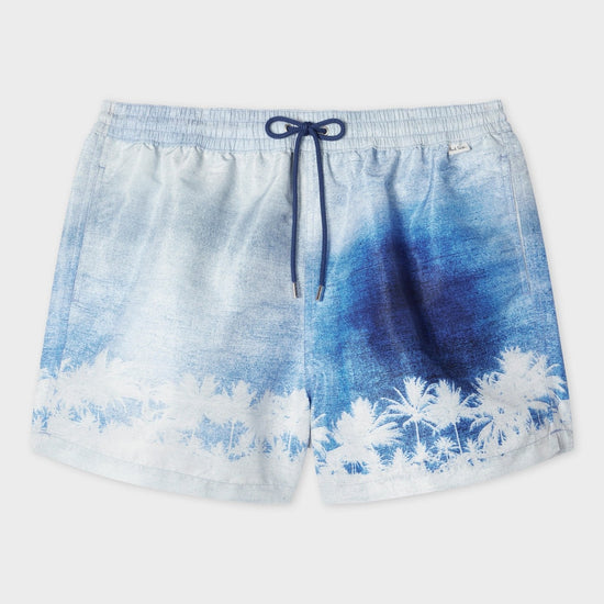 Young Ideas/Henmores - Palm Sunset Swim Shorts - 46 Blue - M