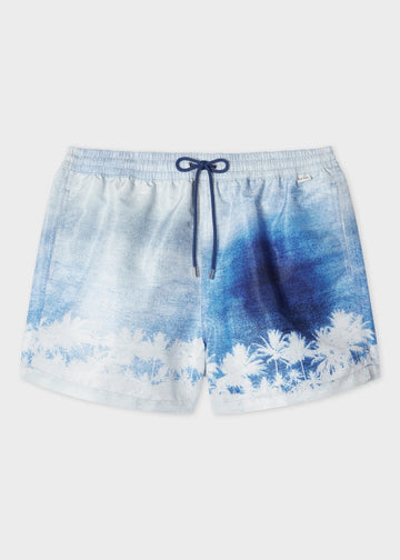 Young Ideas/Henmores - Palm Sunset Swim Shorts - 46 Blue - M