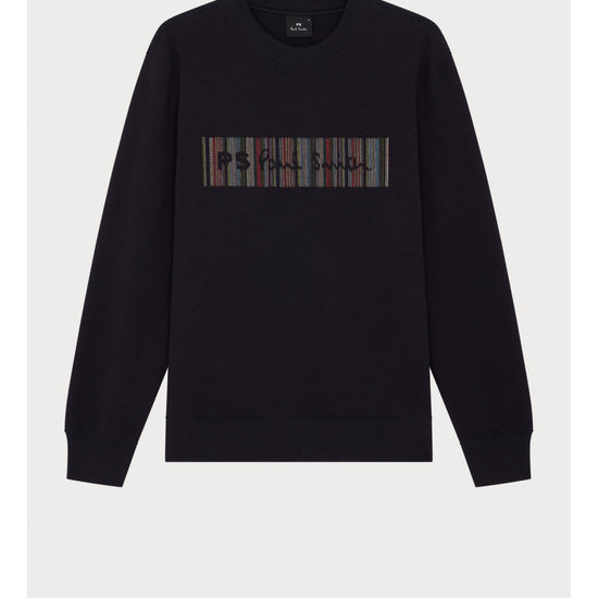 Young Ideas/Henmores - PS Barcode Graphic Sweatshirt - 49A Dark Blue - M