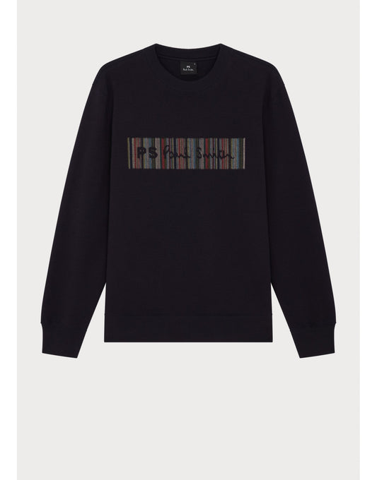 Young Ideas/Henmores - PS Barcode Graphic Sweatshirt - 49A Dark Blue - M