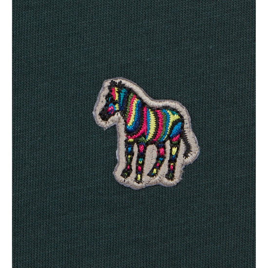 Young Ideas/Henmores - Regular Fit Long Sleeve Zebra Logo Tee - 37D Petrol Green - S