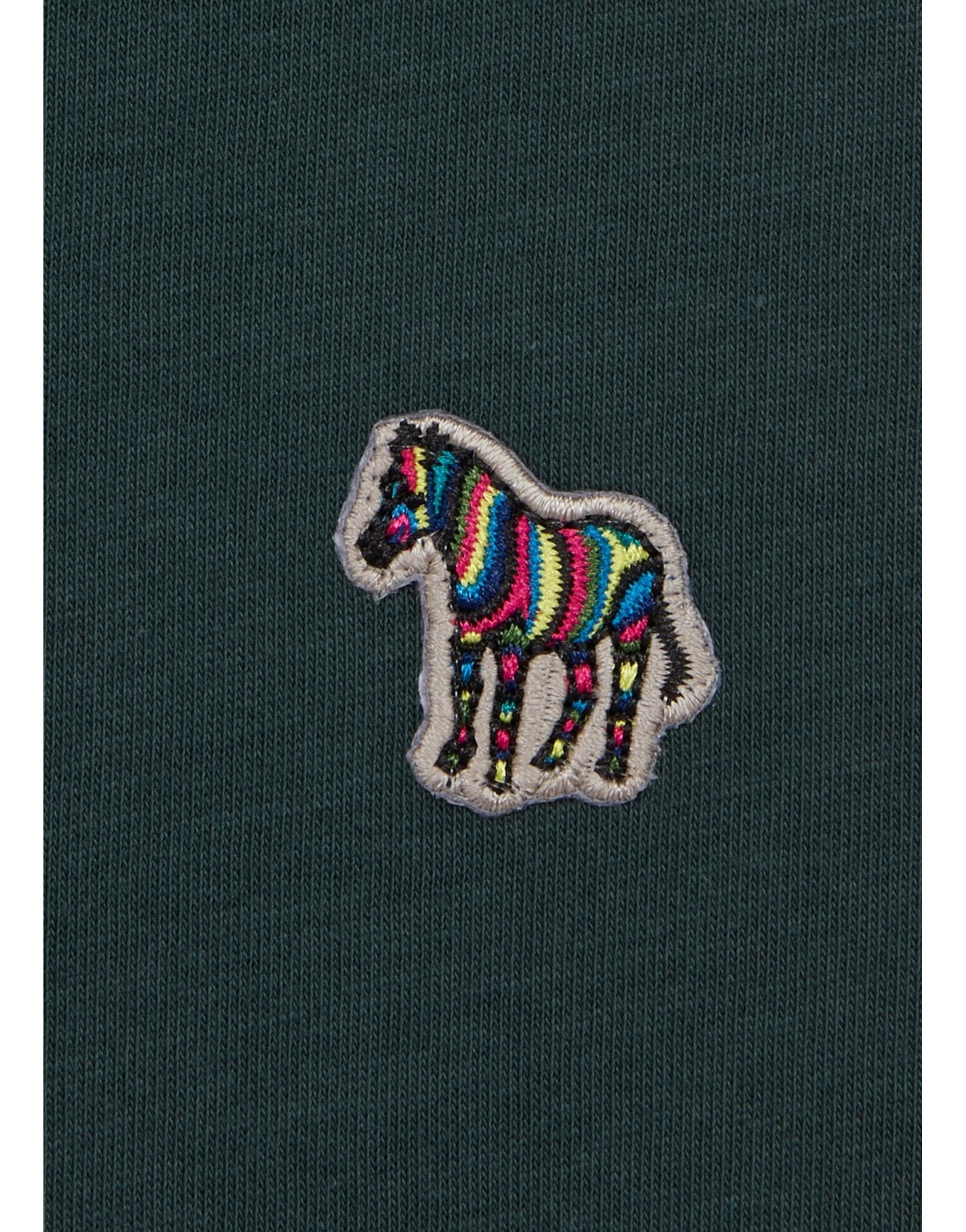 Young Ideas/Henmores - Regular Fit Long Sleeve Zebra Logo Tee - 37D Petrol Green - S