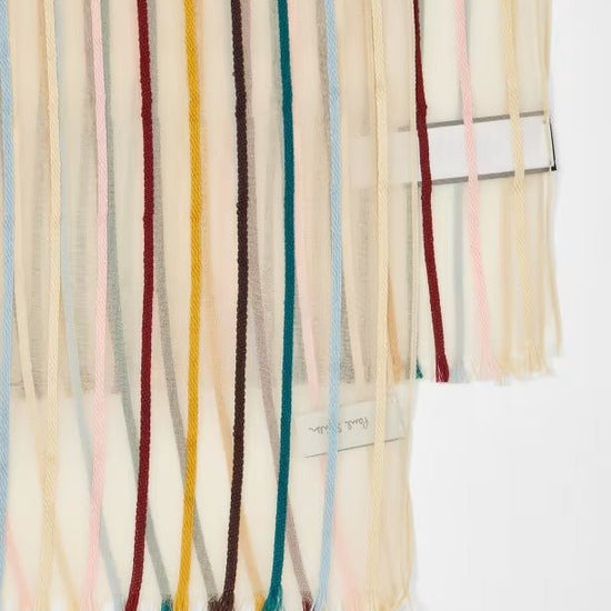 Young Ideas & Henmores - Sheer Rope Signature Scarf - 1 White - OS