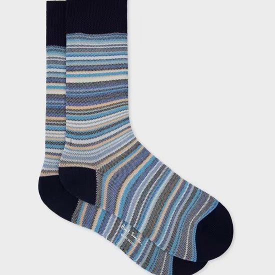 Young Ideas & Henmores - Spring Signature Socks - 47 Blue Multi - OS