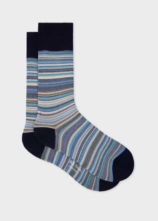 Young Ideas & Henmores - Spring Signature Socks - 47 Blue Multi - OS