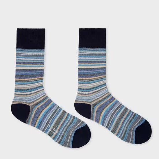 Young Ideas & Henmores - Spring Signature Socks - 47 Blue Multi - OS