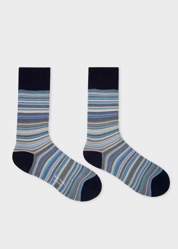 Young Ideas & Henmores - Spring Signature Socks - 47 Blue Multi - OS