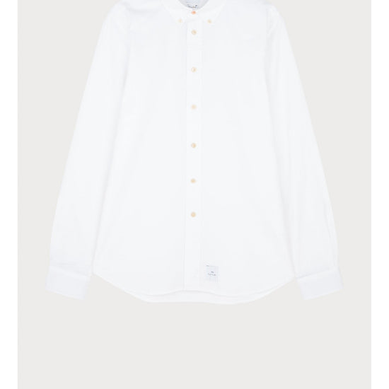 Young Ideas/Henmores - Stitch Cuff Detail Tailored Fit Shirt - 01 White - M