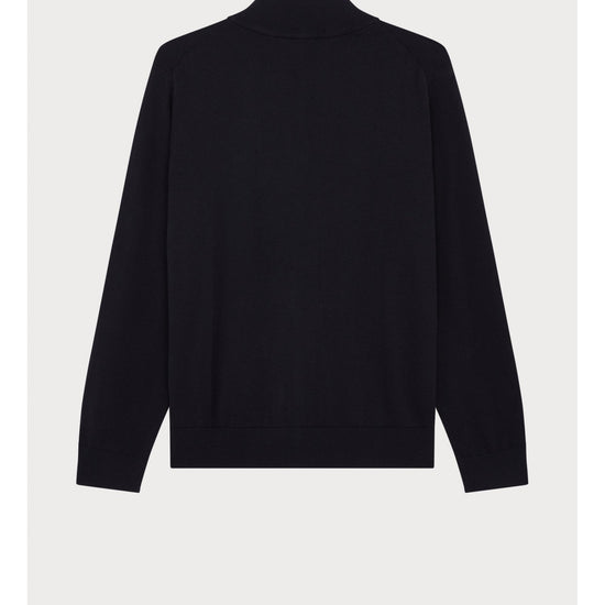 Young Ideas/Henmores - Stripe Full Zip Knitted Cardigan - 49 Navy Blue - M