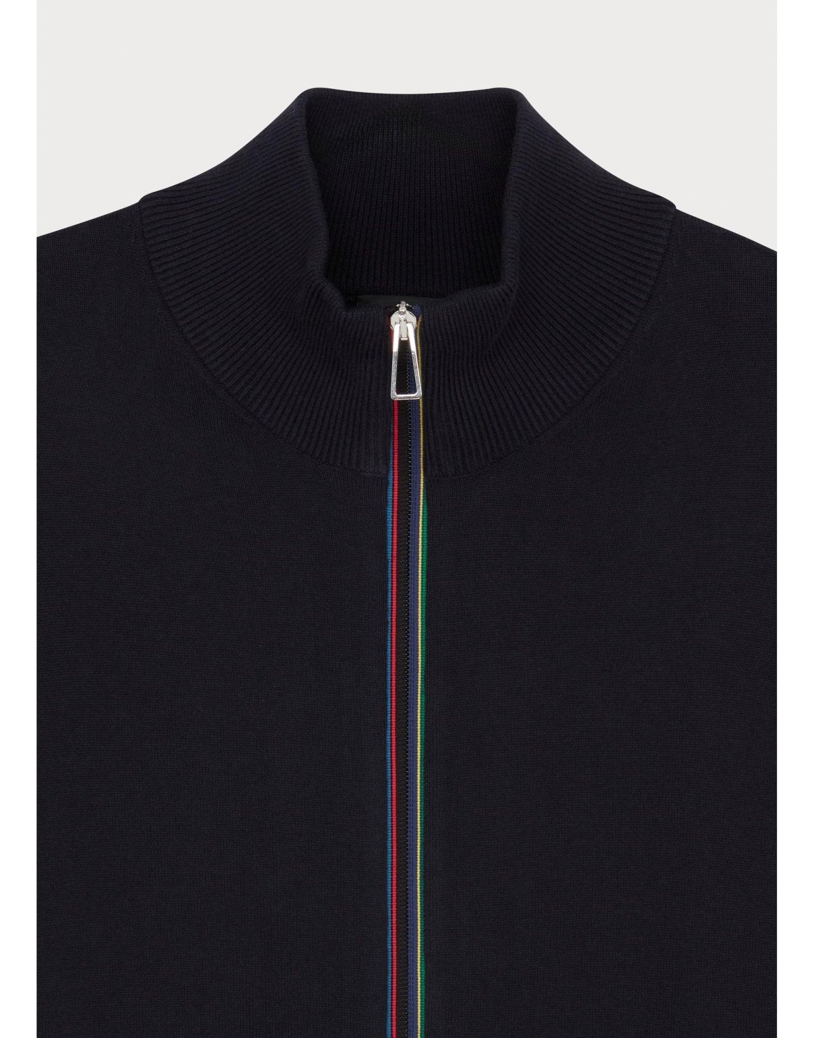 Young Ideas/Henmores - Stripe Full Zip Knitted Cardigan - 49 Navy Blue - M