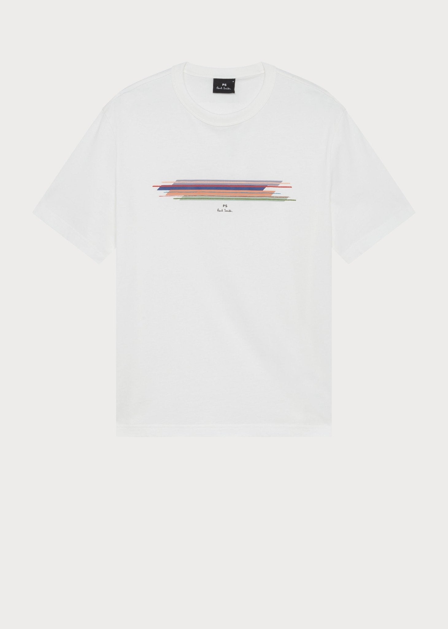 Young Ideas & Henmores - Stripe Graphic T-Shirt - 02 White - S