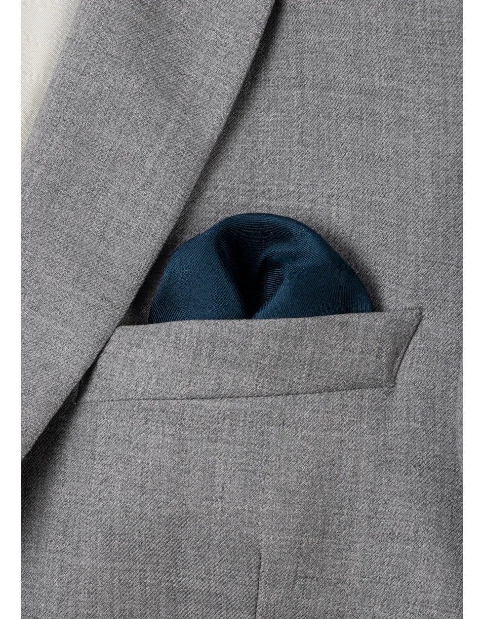 Young Ideas/Henmores - Striped Edge Silk Pocket Square - 47 Navy - OS