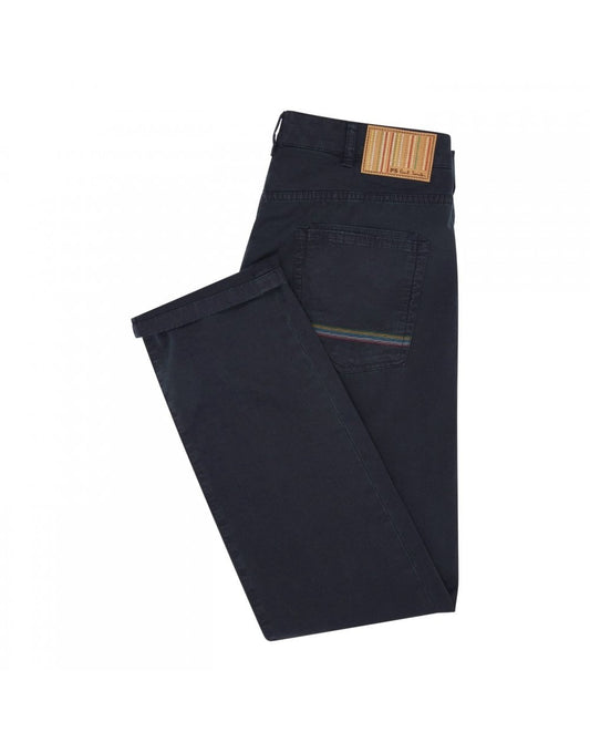 Young Ideas/Henmores - Striped Pocket Detail Standard Fit Reg Jeans - 49 Navy Blue - 30
