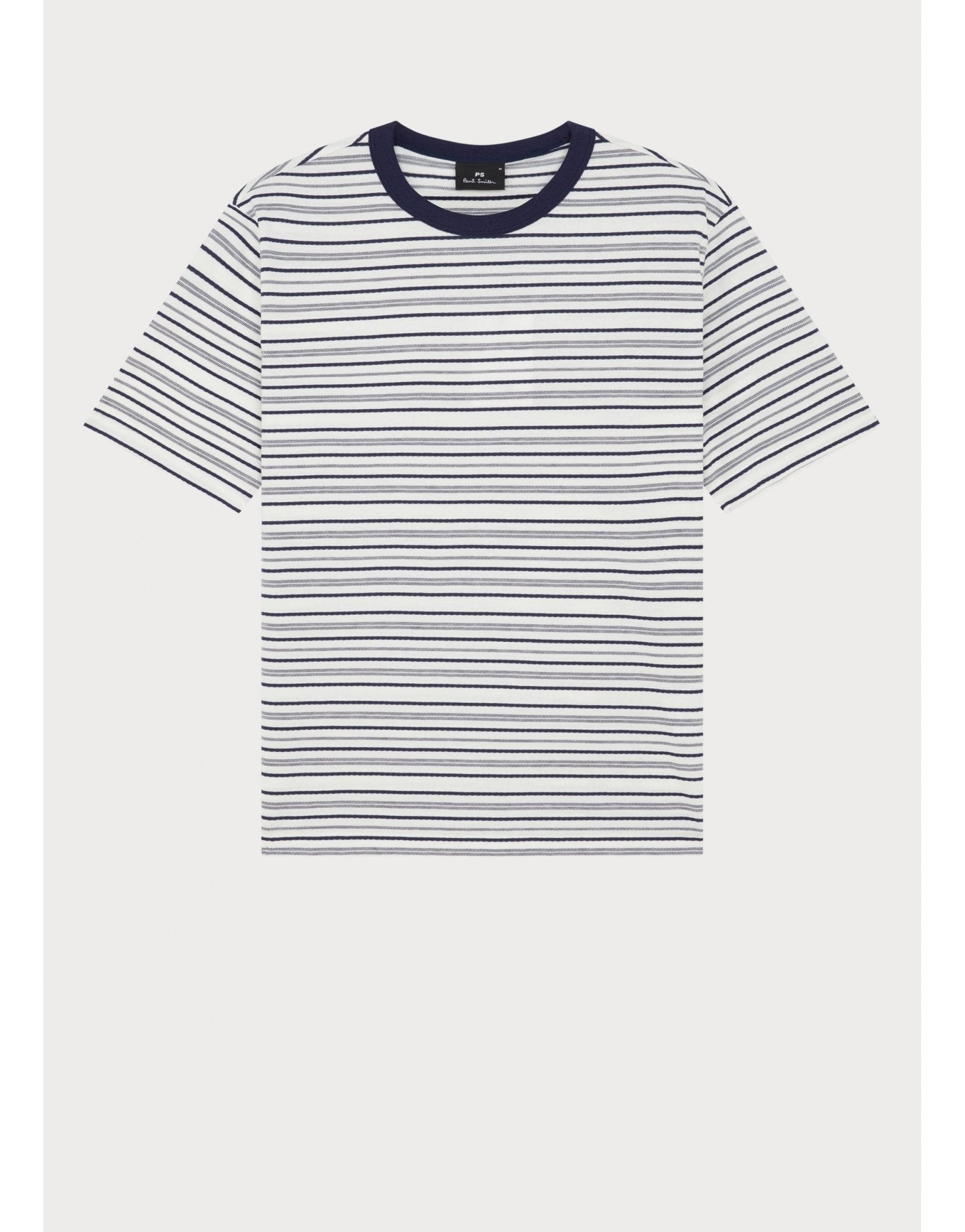 Young Ideas/Henmores - Striped Textured T-Shirt - 02 Navy/White - M