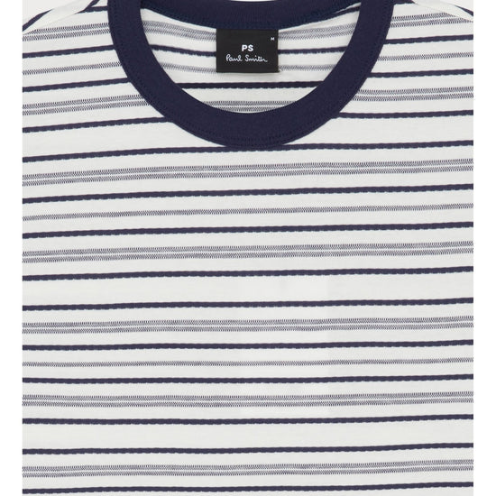 Young Ideas/Henmores - Striped Textured T-Shirt - 02 Navy/White - M