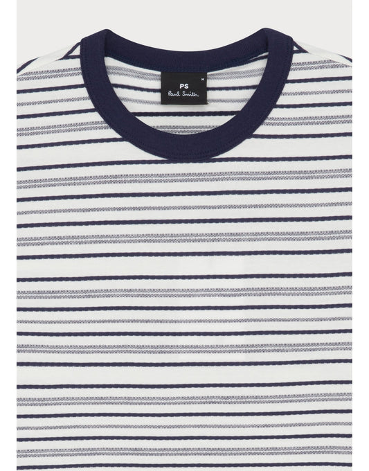Young Ideas/Henmores - Striped Textured T-Shirt - 02 Navy/White - M