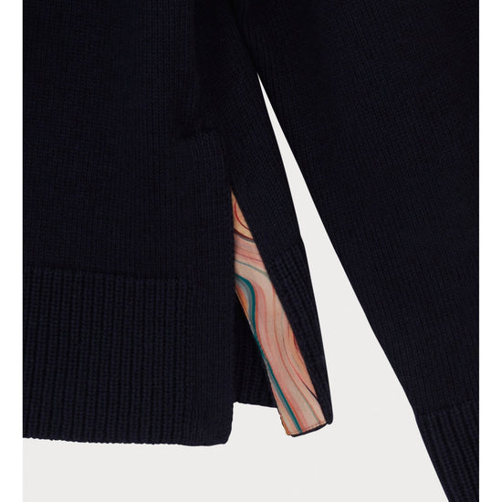 Young Ideas/Henmores - Swirl Shoulder Button Detail Jumper - 49 Navy Blue - XS