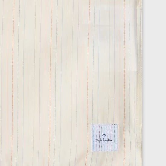 Young Ideas & Henmores - Thin Multi Stripe Short Sleeve Shirt - 92 White Multi - S