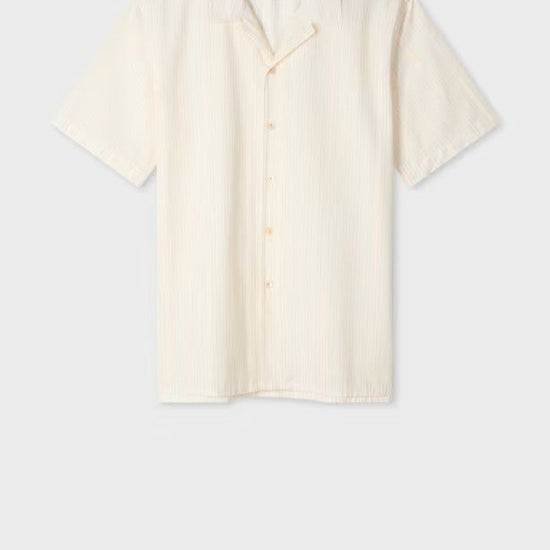 Young Ideas & Henmores - Thin Multi Stripe Short Sleeve Shirt - 92 White Multi - S