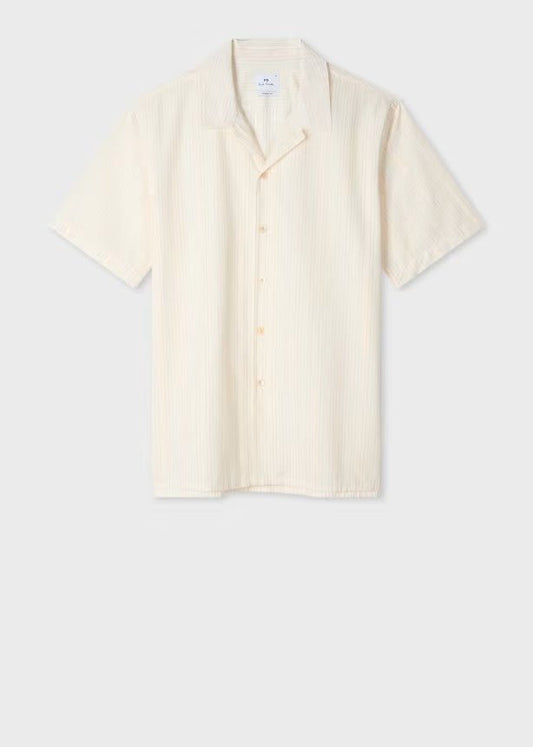 Young Ideas & Henmores - Thin Multi Stripe Short Sleeve Shirt - 92 White Multi - S