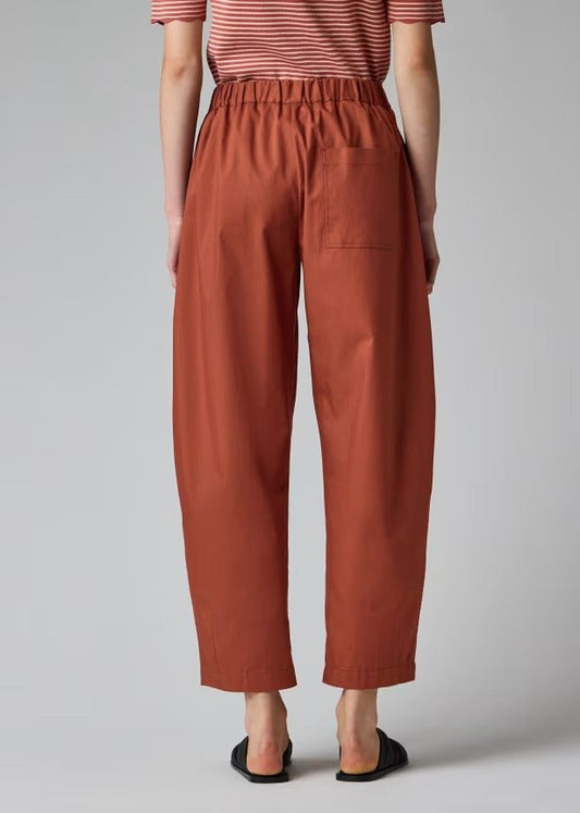 Young Ideas & Henmores - Tie Waist Tapered Trousers - 24 Burnt Red - 8