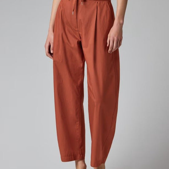 Young Ideas & Henmores - Tie Waist Tapered Trousers - 24 Burnt Red - 8