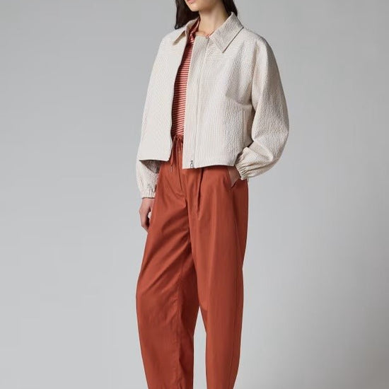 Young Ideas & Henmores - Tie Waist Tapered Trousers - 24 Burnt Red - 8