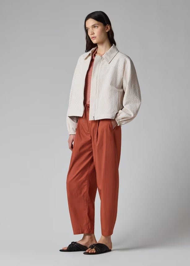 Young Ideas & Henmores - Tie Waist Tapered Trousers - 24 Burnt Red - 8