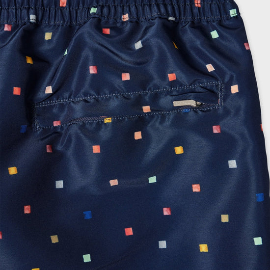 Young Ideas/Henmores - Watercolour Swim Shorts - 48 Navy Blue - M