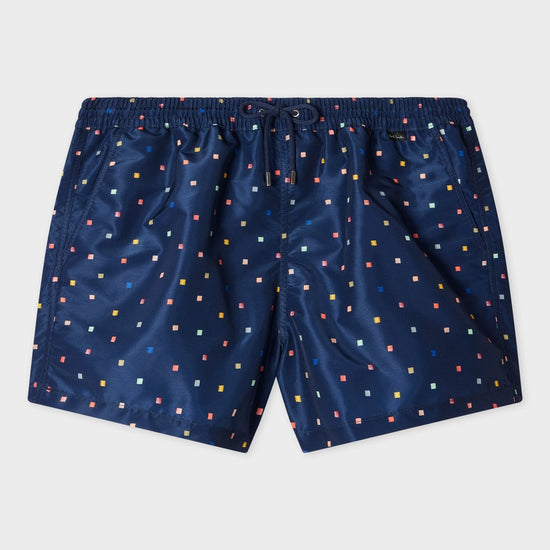 Young Ideas/Henmores - Watercolour Swim Shorts - 48 Navy Blue - M