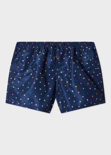 Young Ideas/Henmores - Watercolour Swim Shorts - 48 Navy Blue - M