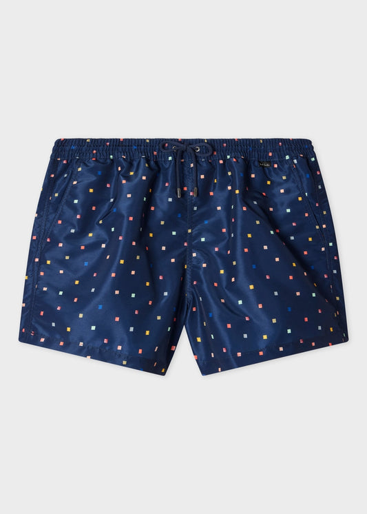 Young Ideas/Henmores - Watercolour Swim Shorts - 48 Navy Blue - M