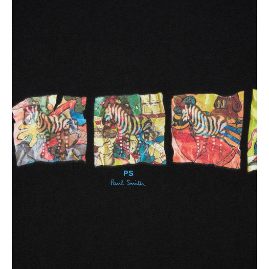 Young Ideas/Henmores - Zebra Comic Strip Graphic T-Shirt - 49 Navy - M