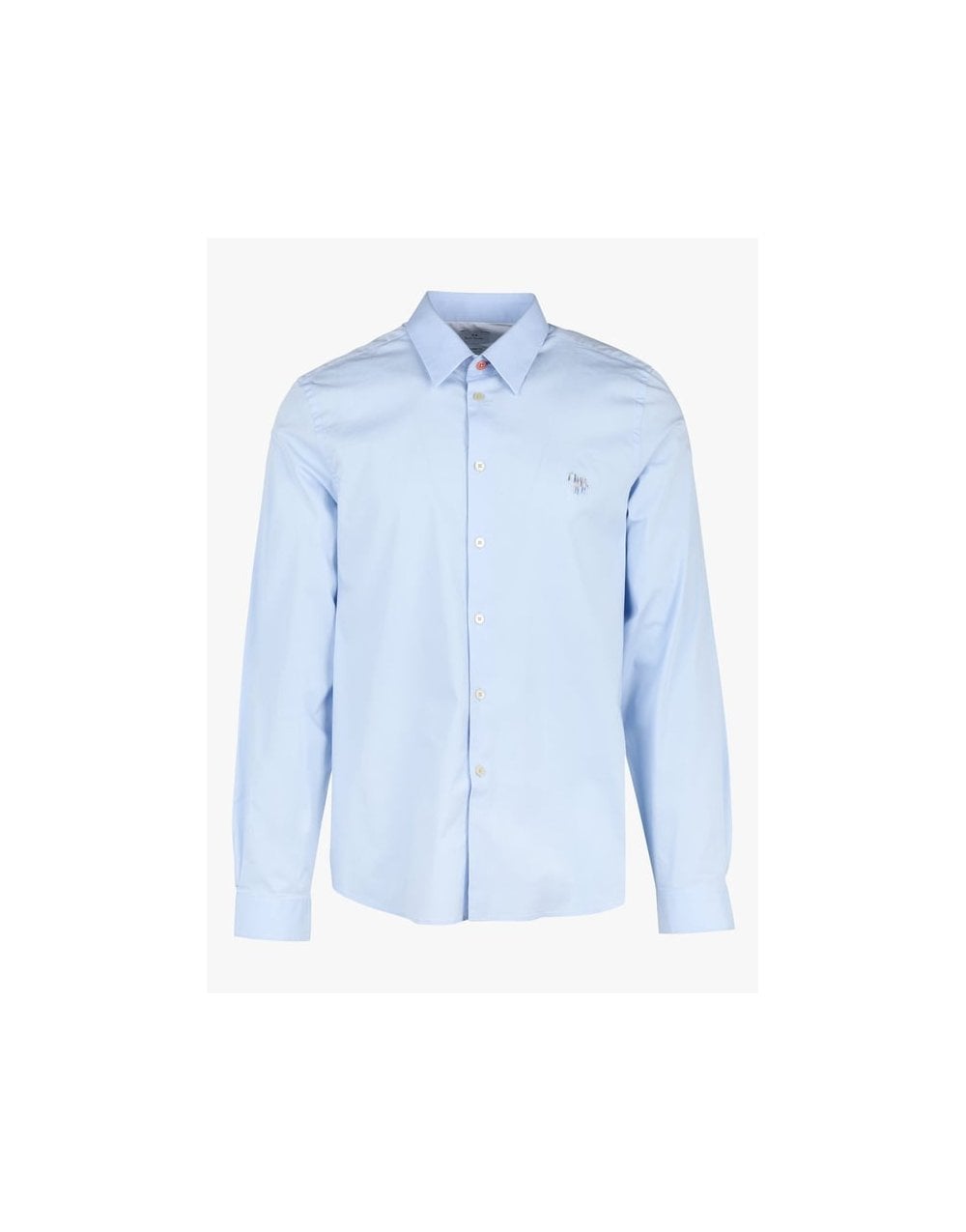 Young Ideas/Henmores - Zebra Emblem Tailored Fit Long Sleeve Shirt - 40 Light Blue - M