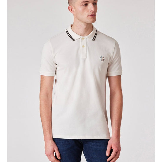 Young Ideas/Henmores - Zebra Embroidered Regular Fit Polo Shirt - 02A Off White - M