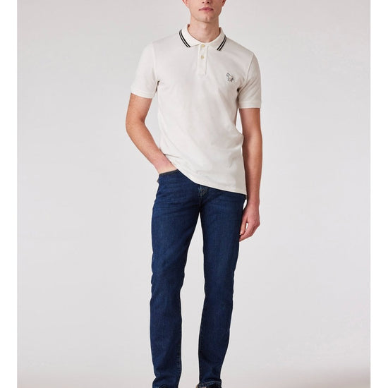 Young Ideas/Henmores - Zebra Embroidered Regular Fit Polo Shirt - 02A Off White - M